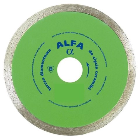 TARCZA DIAMENTOWA GŁADKA DO GLAZURY ALFA 150MM TARCZA DIAMENTOWA GŁADKA DO GLAZURY ALFA 150MM