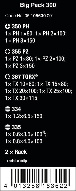 ZESTAW 14 WKRĘTAKÓW KRAFTFORM +WIESZAK ZESTAW 14 WKRĘTAKÓW KRAFTFORM +WIESZAK