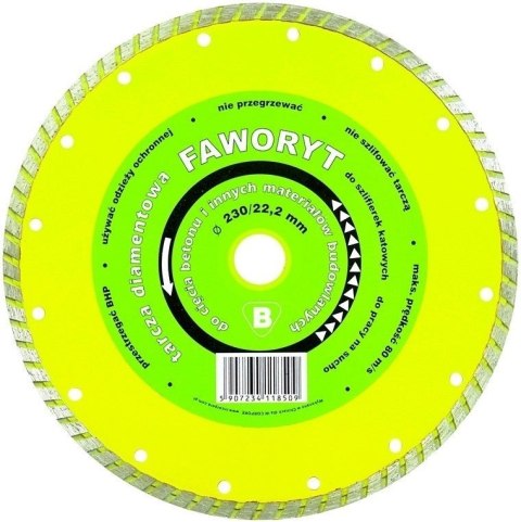 TARCZA DIAMENTOWA TURBO FAWORYT 115MM TARCZA DIAMENTOWA TURBO FAWORYT 115MM
