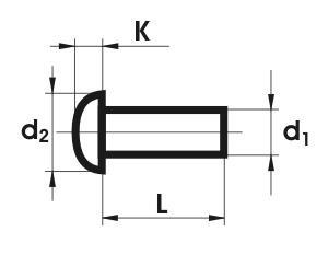 NIT ALUMINIOWY PEŁNY Z ŁBEM KULISTYM 4.0*6 MM NIT ALUMINIOWY PEŁNY Z ŁBEM KULISTYM 4.0*6 MM