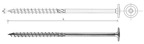 WKRĘT DO DREWNA Z KOŁNIERZEM NA TORX OCYNKOWANY 8*220MM T40 WKRĘT DO DREWNA Z KOŁNIERZEM NA TORX OCYNKOWANY 8*220MM T40