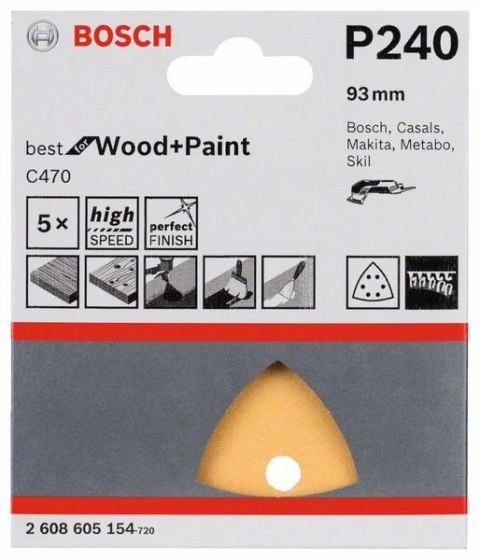 PAPIER ŚCIERNY DELTA 93MM G240 5PC. PAPIER ŚCIERNY DELTA 93MM G240 5PC.