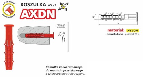 KOSZULKA RAMOWA WSZECHSTRONNA AXDN 12*90MM NYLON