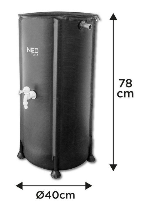 SKŁADANY POJEMNIK NA DESZCZÓWKĘ, 100 L, PVC SKŁADANY POJEMNIK NA DESZCZÓWKĘ, 100 L, PVC