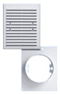 KRATKA Z WYJŚCIEM RUROWYM 175*215MM FI100MM BIAŁA Z SIATKĄ
