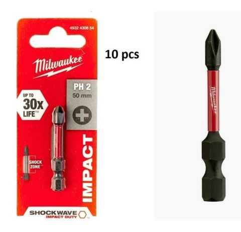BIT, GROT, KOŃCÓWKA SHOCKWAVE PH2 50MM 1 SZT. BIT, GROT, KOŃCÓWKA SHOCKWAVE PH2 50MM 1 SZT.