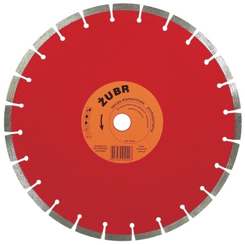 TARCZA DIAMENTOWA DO BETONU ZBROJONEGO ŻUBR 350MM TARCZA DIAMENTOWA DO BETONU ZBROJONEGO ŻUBR 350MM