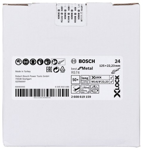 KRĄŻEK FIBROWY X-LOCK R574 GR. 24 125MM KRĄŻEK FIBROWY X-LOCK R574 GR. 24 125MM