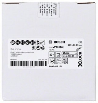 KRĄŻEK FIBROWY X-LOCK R574 GR. 60 125MM