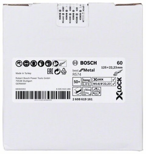 KRĄŻEK FIBROWY X-LOCK R574 GR. 60 125MM KRĄŻEK FIBROWY X-LOCK R574 GR. 60 125MM
