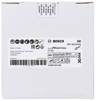 KRĄŻEK FIBROWY X-LOCK R780 GR. 60 125MM INOX