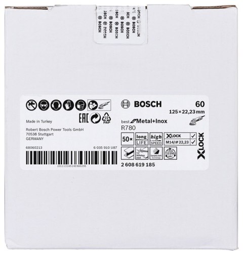 KRĄŻEK FIBROWY X-LOCK R780 GR. 60 125MM INOX KRĄŻEK FIBROWY X-LOCK R780 GR. 60 125MM INOX