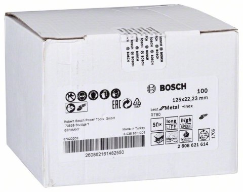 KRĄŻEK FIBRA BEST FOR METAL+INOX TYTAN R780 125MM G100 KRĄŻEK FIBRA BEST FOR METAL+INOX TYTAN R780 125MM G100