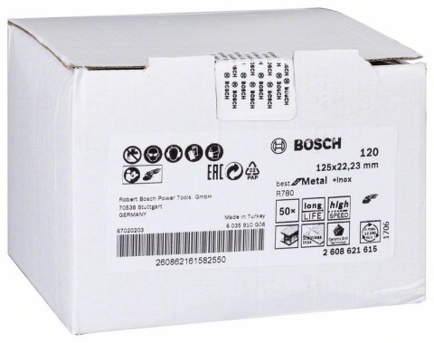 KRĄŻEK FIBRA BEST FOR METAL+INOX TYTAN R780 125MM G120 KRĄŻEK FIBRA BEST FOR METAL+INOX TYTAN R780 125MM G120