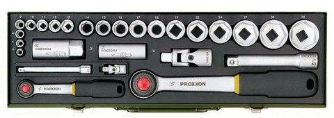 ZESTAW KLUCZY NASADOWYCH 1/2'' I 1/4'' PROXXON 24CZ. ZESTAW KLUCZY NASADOWYCH 1/2'' I 1/4'' PROXXON 24CZ.