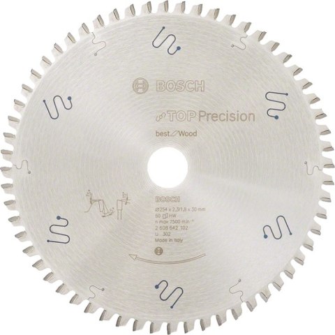 TARCZA PILARSKA TOP PRECISION BS WO B 254*30*2.3MM 60T TARCZA PILARSKA TOP PRECISION BS WO B 254*30*2.3MM 60T