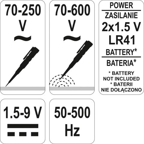 PRÓBNIK NAPIĘCIA 70-250V PRÓBNIK NAPIĘCIA 70-250V