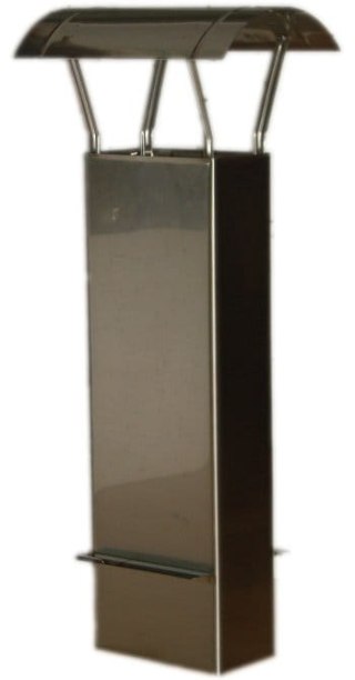PRZEDŁUŻKA ŻAROODPORNA 14*15*80CM Z DASZ.Z ROZETĄ GR1MM