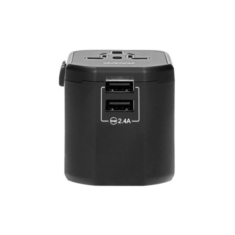 ADAPTER PODRÓŻNY 100-240V 8A 2XUSB 5V 2,4A INTELIGENTNA ADAPTER PODRÓŻNY 100-240V 8A 2XUSB 5V 2,4A INTELIGENTNA