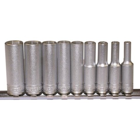 ZESTAW NASADEK DŁUGICH 1/4'' M1407, 9EL.+LISTWA ZESTAW NASADEK DŁUGICH 1/4'' M1407, 9EL.+LISTWA