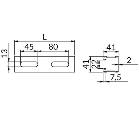 PROFIL MF2,0 2000MM PROFIL MF2,0 2000MM