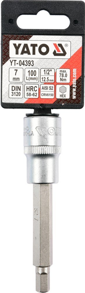 KLUCZ TRZPIENIOWY 1/2''HEX 7MM L100MM KLUCZ TRZPIENIOWY 1/2''HEX 7MM L100MM