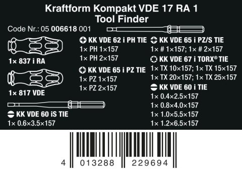 ZESTAW KRAFTFORM KOMPAKT VDE FUNKCJA GRZECHOTKI 17CZ. ZESTAW KRAFTFORM KOMPAKT VDE FUNKCJA GRZECHOTKI 17CZ.