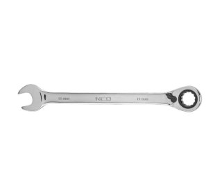 KLUCZ PŁASKO-OCZKOWY Z GRZECHOTKĄ I PRZEŁĄCZNIKIEM 11MM