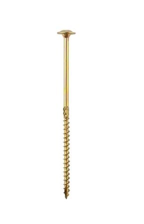 WKRĘT DO DREWNA Z KOŁNIERZEM NA TORX OCYNK ŻÓŁTY 5*120MM T25